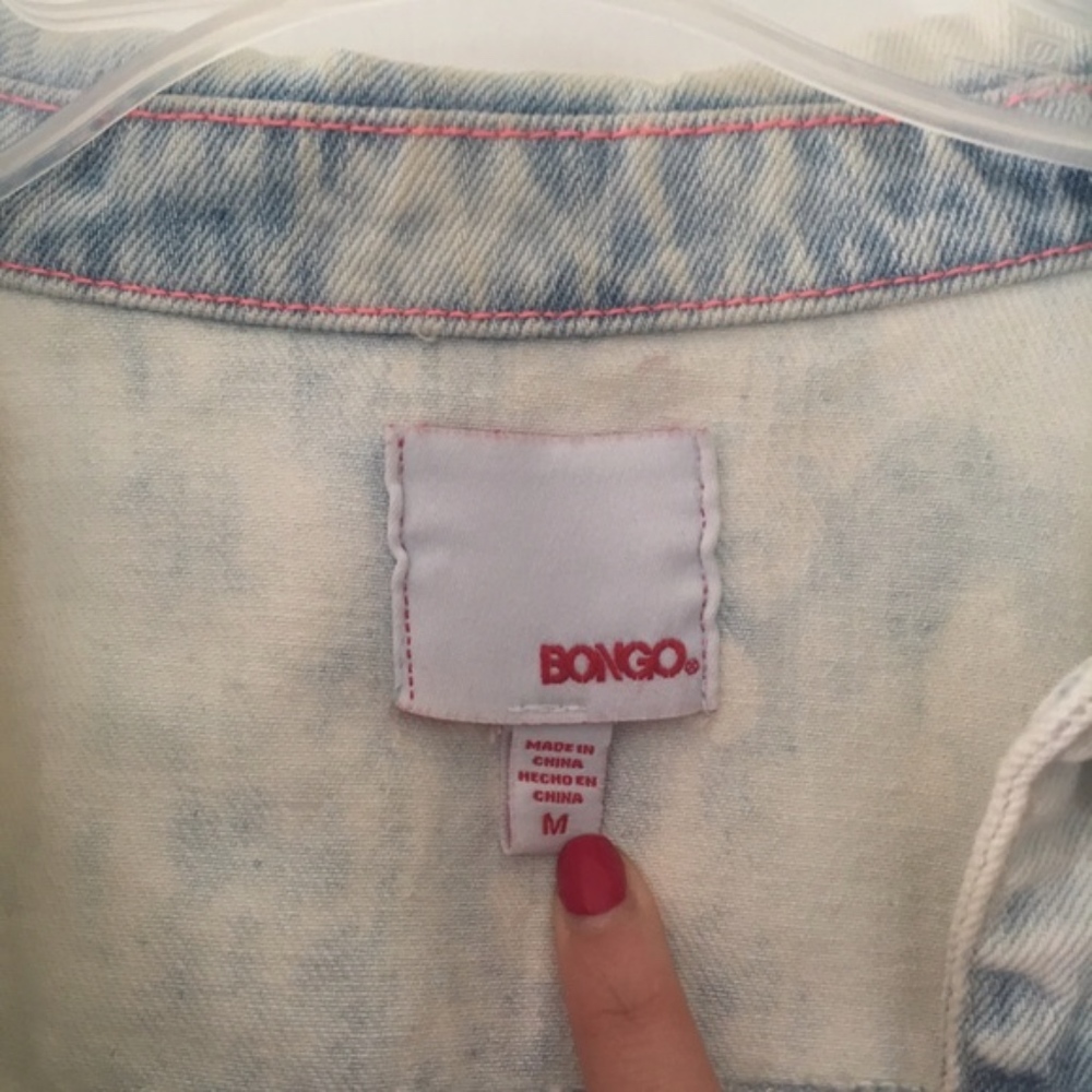 denim jacket acid wash ☆ sz m - Picture 4 of 4